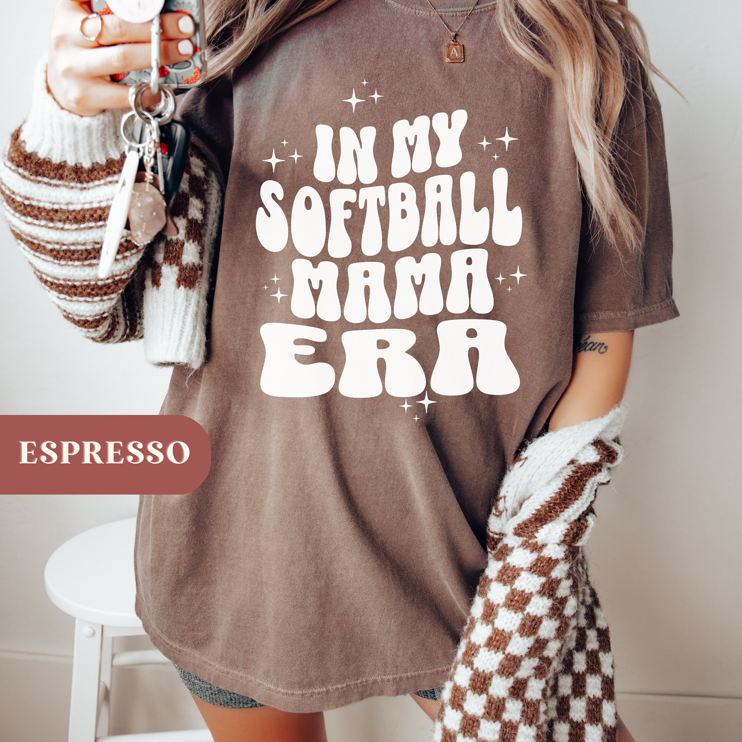 In My Baseball Mom Era T-Shirt - Soccer Mom Shirts For Women Game Day Comfort Tee