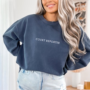 Gerichteter Reporter Shirt für Stenograph Shirt personalisiert für Steno Machine Reporter Wertschätzung Geschenk vor dem Gericht