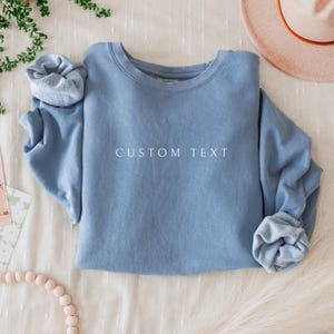 Moletom personalizado Comfort Colors, Moletom vintage, Moletom com letras simples, Moletom moderno, Citação personalizada, Adulto, Gola redonda grande