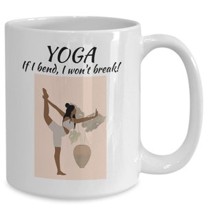 Inspirational ceramic coffee mug-yoga