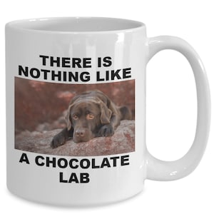 Dog Lover&#39;s Ceramic Coffee Mug- Chocolate Labrador