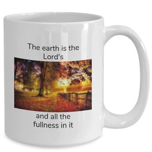 Scriptural ceramic coffee mug- glory of god, Biblical, religious