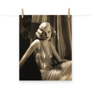 Manifesto fotografico glamour vintage della vecchia Hollywood