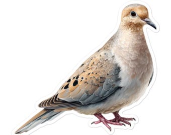 Mourning Dove Vinyl Sticker – Bird Decal for Laptops, Water Bottles, Gifts, Scrapbooks and More