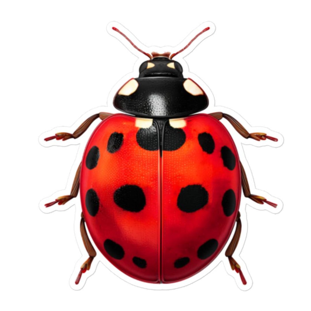 Ladybug Vinyl Sticker – Red Insect Bug Nature Decal for Laptops, Cars ...