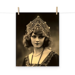 Vintage Glamour Old Hollywood Showgirl Portrait Poster 2
