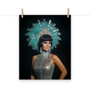 Póster vintage de una corista de Las Vegas de los años 60