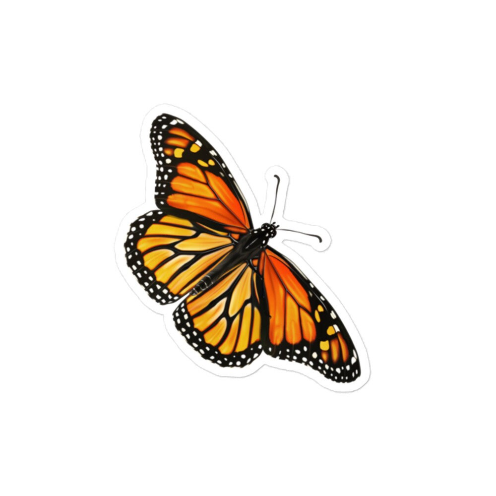 thumbnail image 2 of Southern Decalz Monarch Butterfly Vinyl Decal Sticker – Multiple Colors & Sizes, Ebn130, Made In USA 2 of 2