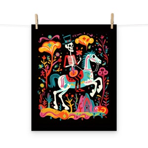 Buntes Skelettpferd Poster A
