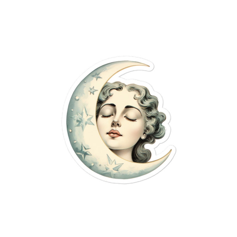 Crescent Moon Goddess Sticker