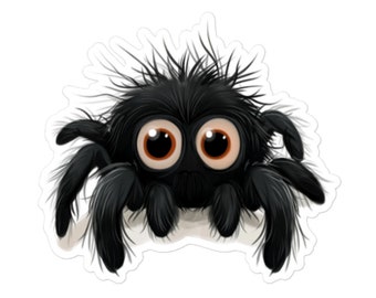 Bonita calcomanía de vinilo con forma de araña: adorable calcomanía con forma de insecto para portátiles, diarios y botellas de agua