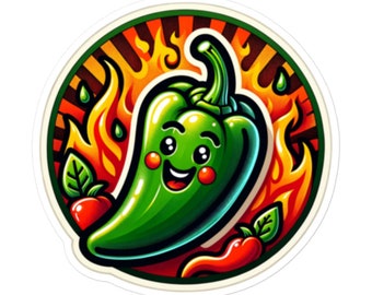 Cute Hot Pepper Vinyl Sticker