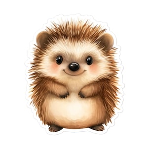 Entzückender Igel Aufkleber - niedlicher und gemütlicher Waldtier-Aufkleber für Laptops, Wasserflaschen, Sammelalben und mehr