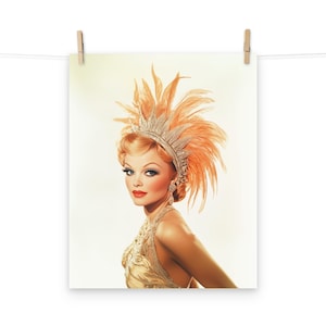 Poster vintage anni '60 di una ballerina – Arte murale retrò e glamour per l'arredamento della casa