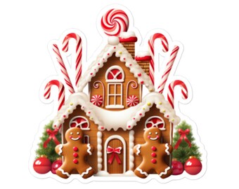Christmas Gingerbread House Sticker
