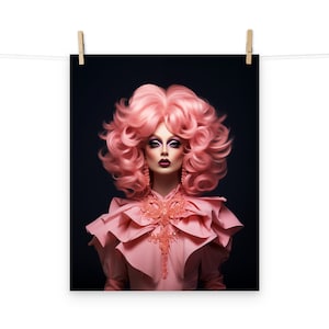 Poster con ritratto di drag queen di Pink Lady