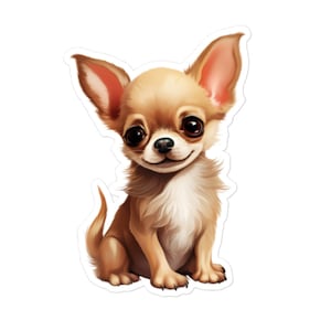 Cute Chihuahua Puppy Dog Vinyl Sticker