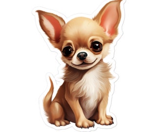 Cute Chihuahua Puppy Dog Vinyl Sticker