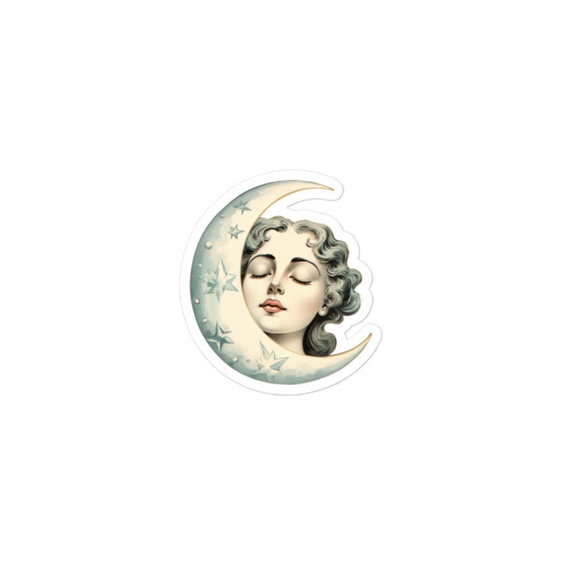Crescent Moon Goddess Sticker