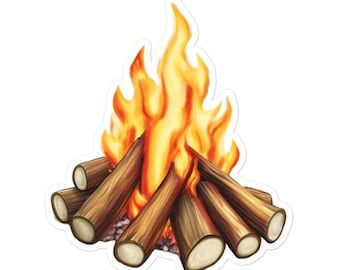 Lagerfeuer Aufkleber für Outdoor-Enthusiasten - Niedlicher Lagerfeuer Aufkleber für Laptops, Wasserflaschen und Sammelalben | Camping, Wandern, Abenteuer Dekor