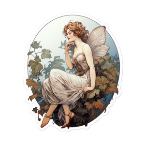 Art Nouveau Fantasy Fairy Vinyl Sticker