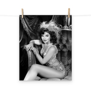 Poster con ritratto di ballerina boudoir vintage - Glamour della vecchia Hollywood per l'arredamento retrò della casa