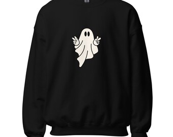 Ghost Sweatshirt Women&#39;s Men&#39;s Unisex | Halloween Sweater | Ghost Season | Spooky Sweater | Comfy Fall Jumper | Gift For Him Her | Ghosted