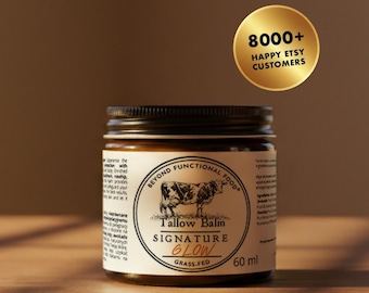 Baume Glow Tallow 100 % suif de bœuf nourri à l'herbe, à l'argousier et à l'églantier