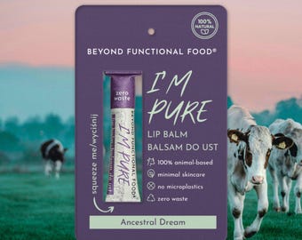 Bálsamo labial Carnivore con aceite de emú y sebo, 100 % de origen animal, sin perfume y sin PUFA.