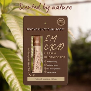 Bálsamo de sebo de cacao para labios, manos y cuerpo. Rescate en tubo de papel sin plástico.