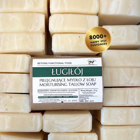 Lye & Tallow Soap Handmade Traditional Bar for Face, Hands and Body