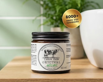 Avocado Tallow Balm 100% Grass-Fed Beef Tallow Whipped Moisturizer