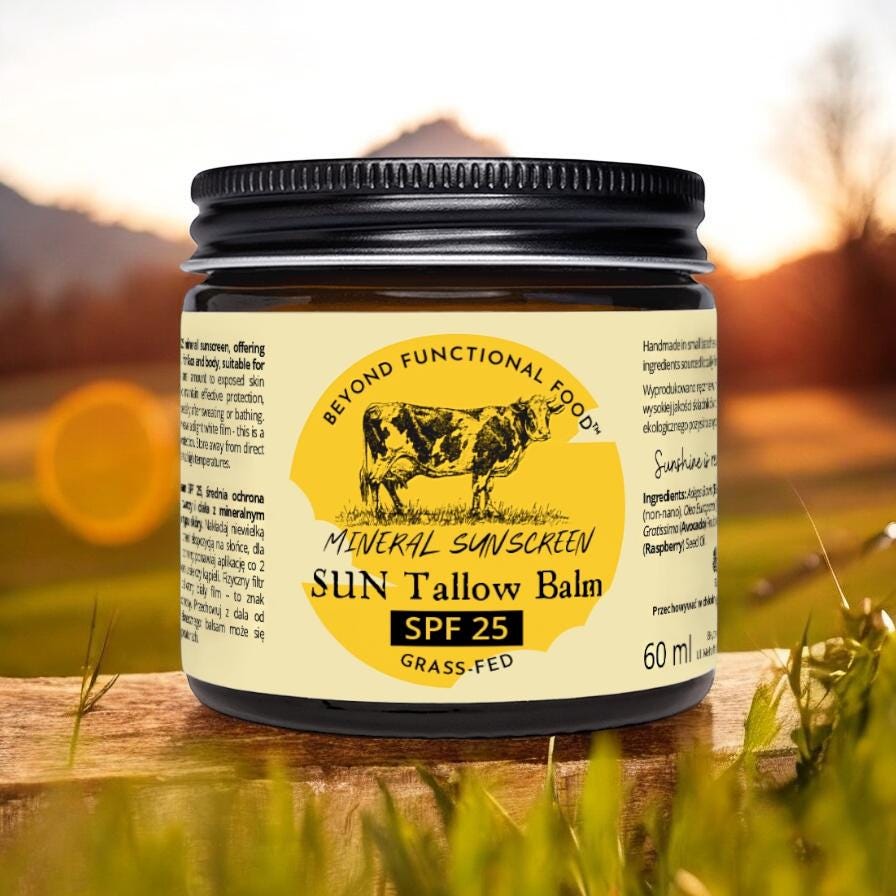 SUN TALLOW Balm mineral natural SUNSCREEN non-toxic sun protection with zinc oxide that also cares for your skin