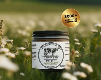 Pure Unscented Tallow Balm 100% Grass-Fed Beef Tallow Whipped Moisturizer