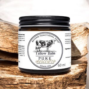 Tallow PURE: 100% grasgevoerde biologische rundertalgbalsem/-crème, geurloos, geurloos, geen chemicaliën, niet-giftige natuurlijke huidverzorging, vochtinbrengende crème