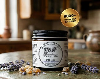 Lavender & Frankincense Tallow Balm 100% Grass-Fed Beef Tallow Whipped Moisturizer