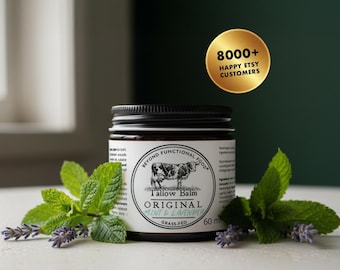 Natural Tallow  Balm Face Body Deeply Nourishing Hydrating Cream Grass-Fed Tallow, Avocado Oil, Lavender and Mint
