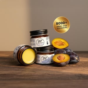 Baume à lèvres suif, suif nourri à l'herbe avec aloès et prune