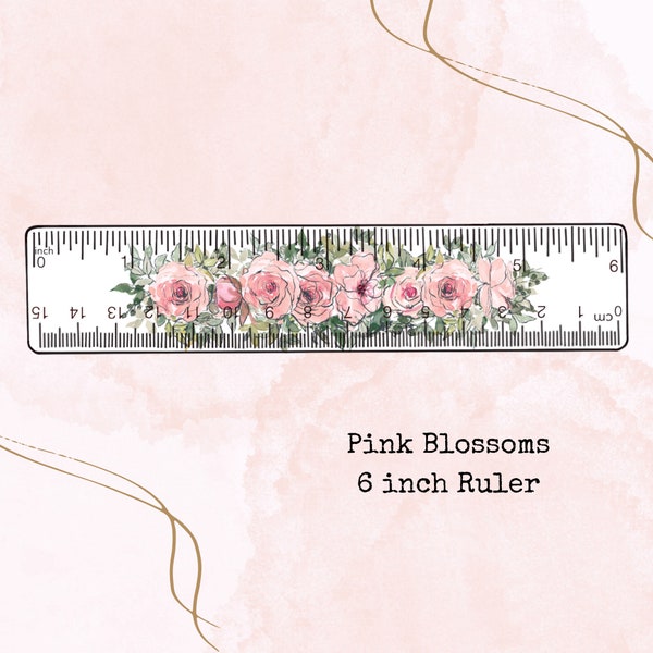 Watercolour Rulers * Mini Ruler * Clear Ruler * Floral Stickers * Planner Ruler * Decorative * Functional * Stationery Accessory * Tools *