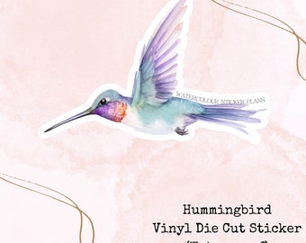 Hummingbird Vinyl Die Cut Sticker * Waterproof Stickers * Vinyl Die Cut Stickers * Vinyl Stickers*Water Bottle Stickers*Hummingbird Stickers