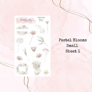Petites fleurs pastel *Stickers déco aquarelle *Stickers floraux *Stickers fleurs *Stickers agenda *Stickers fleurs sauvages *Petits stickers *Fleurs