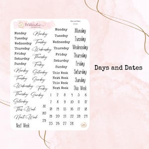 Stickers jours et dates * Stickers jour de la semaine * Stickers date * Stickers * Stickers agenda * Stickers journal * Stickers jour * Agenda non daté