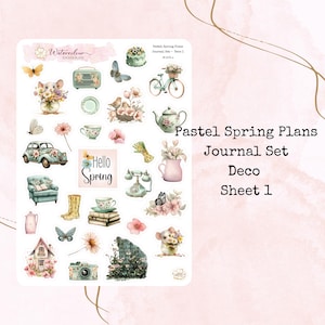 Pastell Frühlingspläne Journal Aufkleber Set * Frühlingsaufkleber * Pastellaufkleber * Rosa Aufkleber * Planeraufkleber * Journalaufkleber * Deko