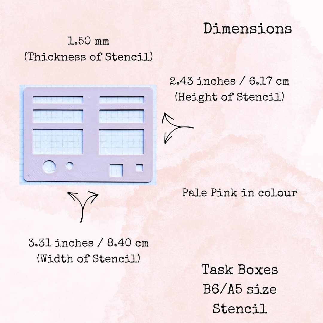 Planner Stencils - Task Boxes - B6/A5 Compatible - Etsy