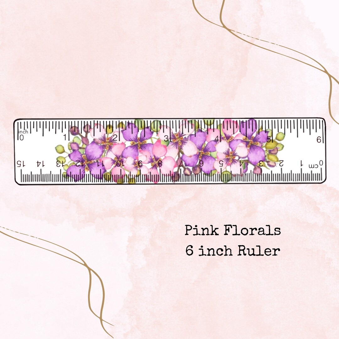 Watercolour Rulers * Mini Ruler * Clear Ruler * Floral Stickers ...