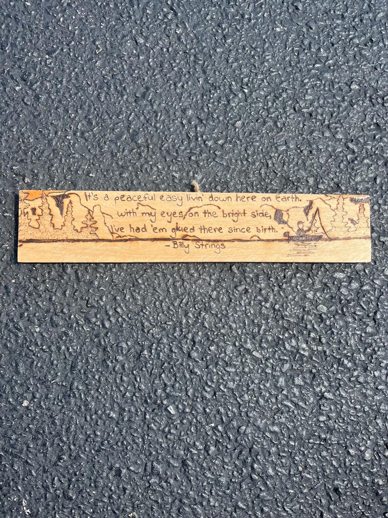 Wallmounted Wooden Plaque billy Strings Doin Things Right Edition Etsy