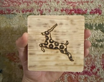 Wood Engraved Coasters, Handmade Coasters, Psychedelic Wood Coasters, Men's Gift, Woodburned Coasters, Gift Him - Phish Run Like An Antelope
