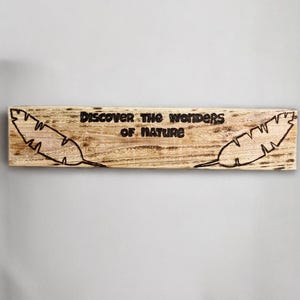 Personalized Wood Burned Wall Plaque – Handmade Engraved Decor, Custom Gift - Garden Sign