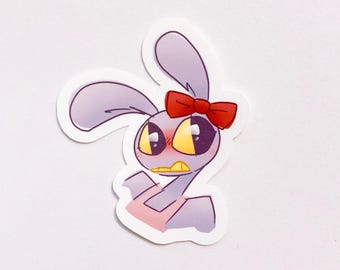 Flustered Jax Sticker 3" | Amazing Digital Circus