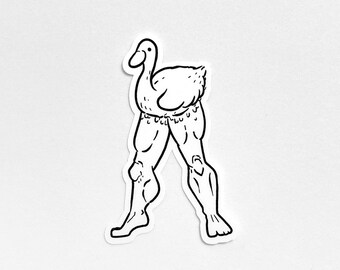 Goose w/ Realistic Legs 3" Sticker